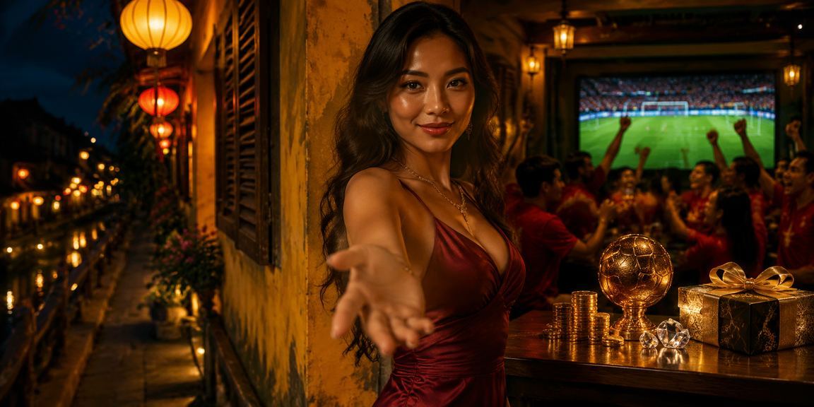 Người dùng Hội An xem phân tích cược casino và thể thao trong không khí phố đèn lồng